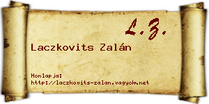 Laczkovits Zalán névjegykártya